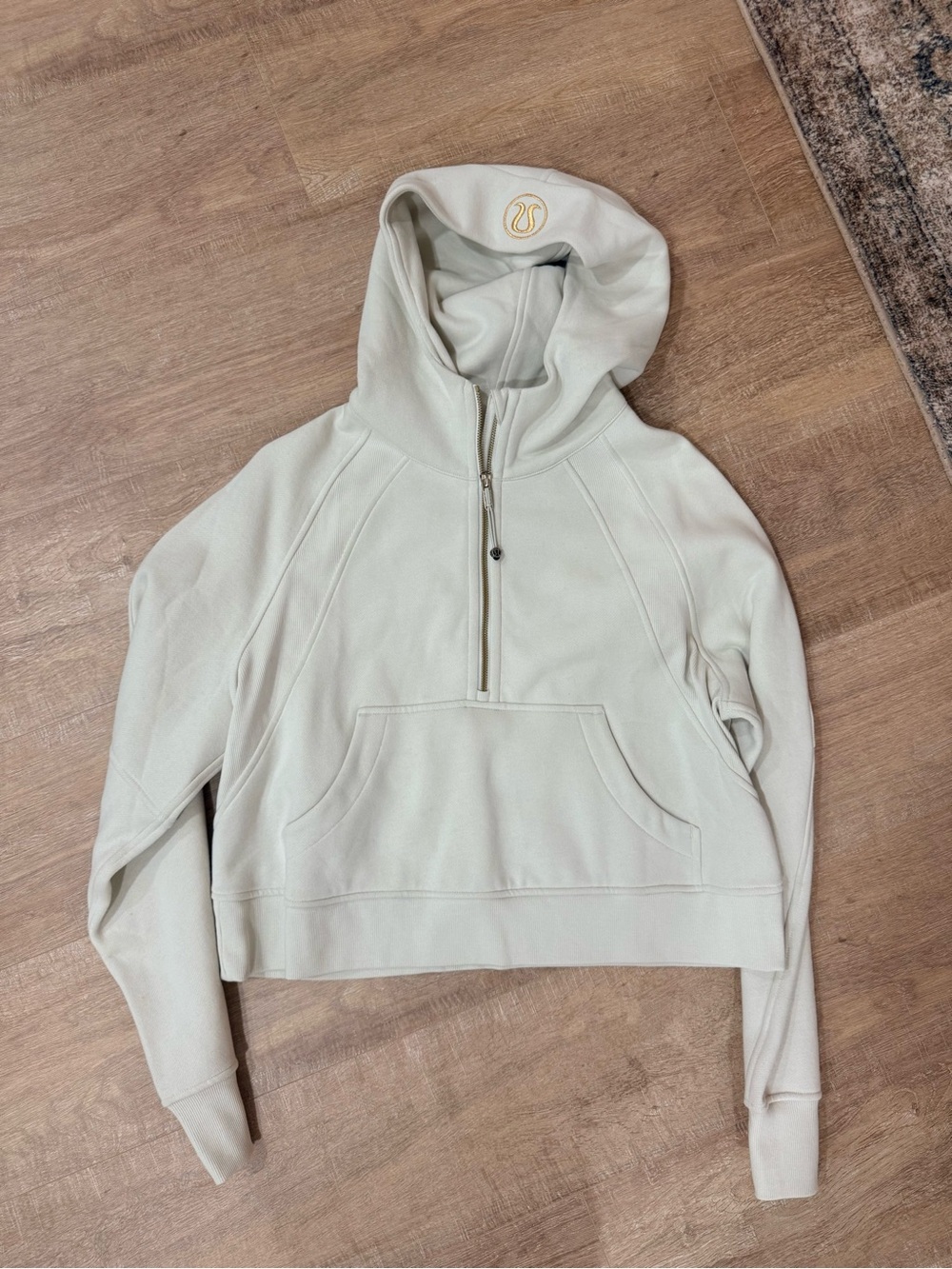 lululemon athletica Cream Half-Zip Hooded Sweatshirt